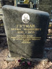 Гутман Берка Мовшевич, Москва, Востряковское кладбище